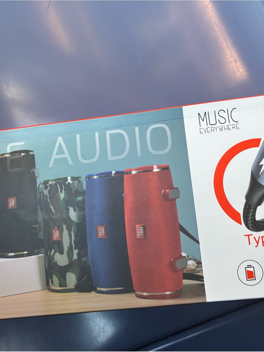 T&G Portable Bluetooth Speaker - Red, Blue, Green Camouflage, Black
